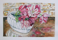 Image 1 of Sandstone and Tulips still life
