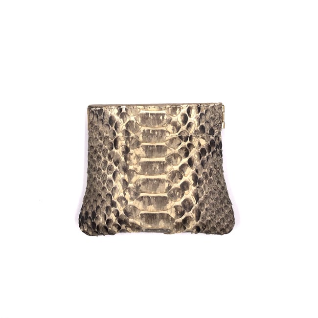 Ivory Python clic-clac purse