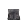 Grey Python leather clic-clac purse