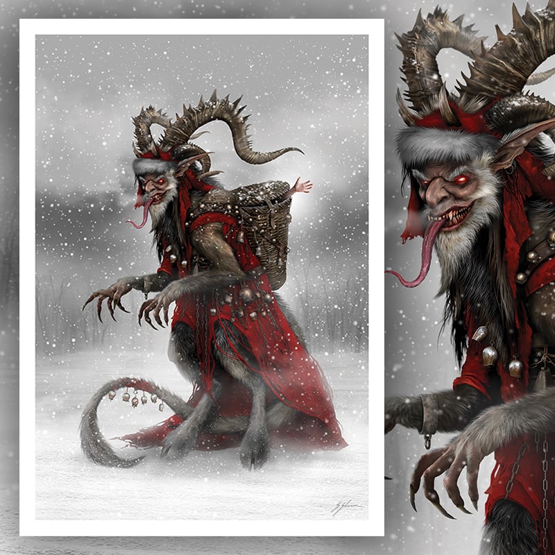 THE KRAMPUS KING 12" x 17" Signed Print