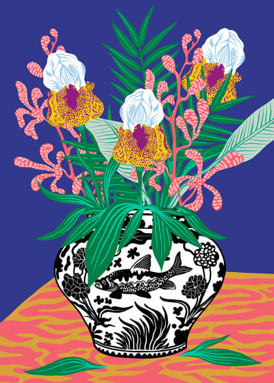 Image of Flower Vase Print 2
