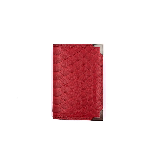 Profound pink Python card holder
