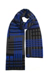 PARALLEL black - anthra - cobalt scarf, by Thijs Verhaar