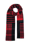 PARALLEL black - anthra - red scarf, by Thijs Verhaar