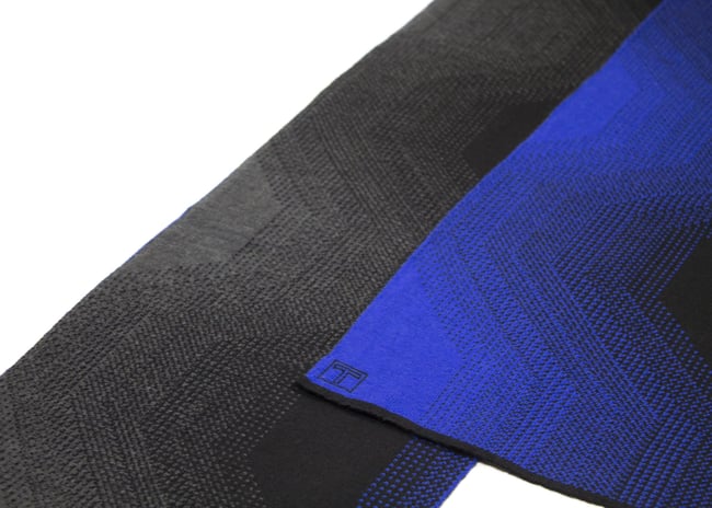PRISMA cobalt - black - anthra scarf, by Thijs Verhaar