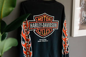 Image of Early 90's Harley Davidson - Baja Mexico Flame Long Sleeve