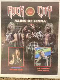 Image 1 of Rock City News Vains Of Jenna cover issue Sept. 2008 Lizzy DeVine Sebastian Bach