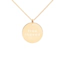 Image 3 of "Free Indeed" - Engraved Disc Necklace (Rose, Gold, Silver)