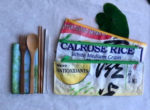 Image of Reusable utensil pouch