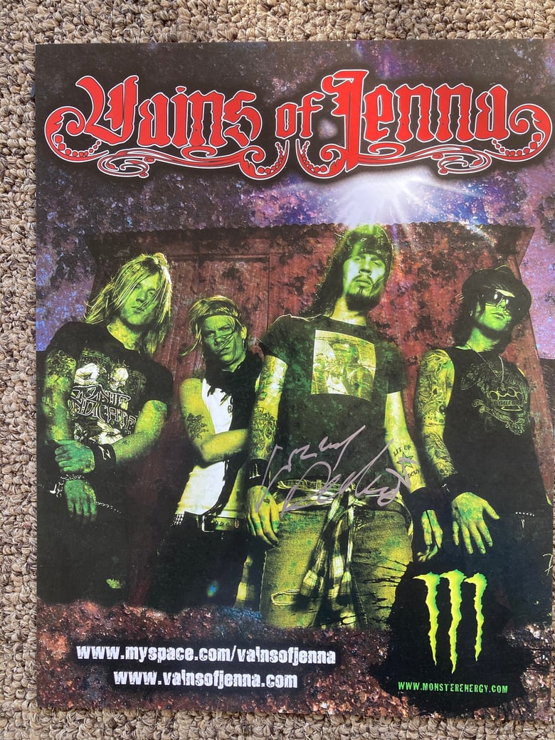 Image of Vains of Jenna Lizzy DeVine signed 8x10 Promotional Photo Bam Margera Crashdiet 