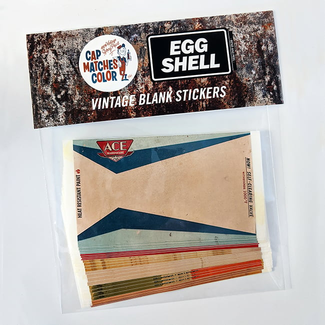 Image of CMC x EGGSHELL Vintage Blank Stickers (24 pack)