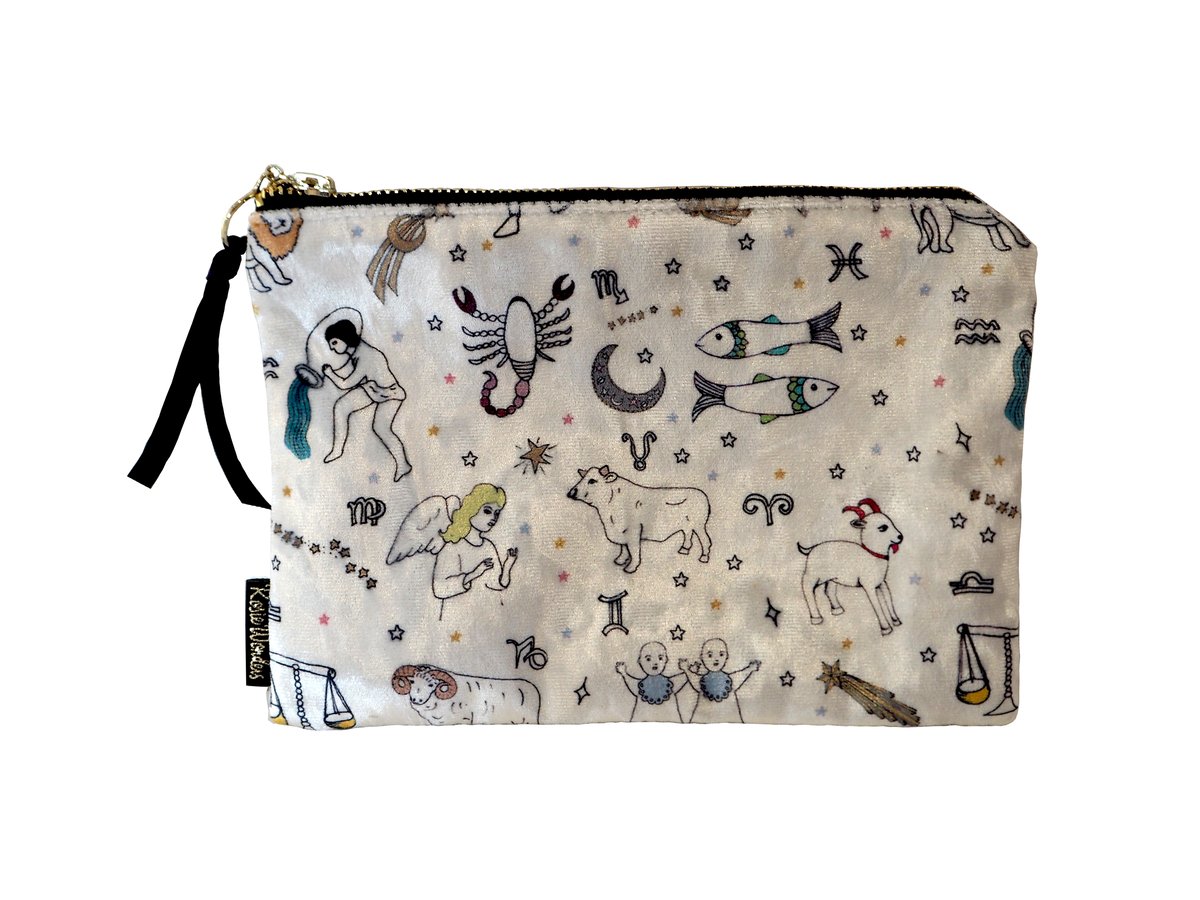 Zodiac Velvet Zip Bag 