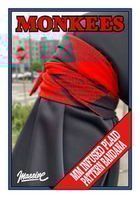 Image 3 of Massive Monkees Plaid Patterned Bandana 