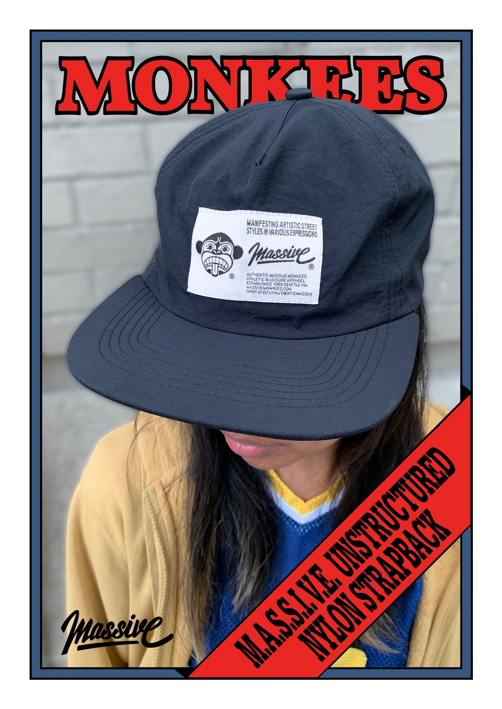 M.A.S.S.I.V.E Nylon Strapback Hat
