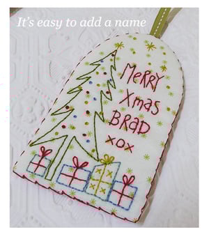 Image of Festive Stitching - Gift Tag PDF Pattern