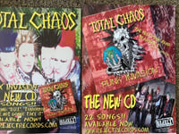 Image 1 of Total Chaos promotional posters Punk Invasion Reject Records Rob Chaos Exploited