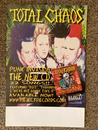 Image 2 of Total Chaos promotional posters Punk Invasion Reject Records Rob Chaos Exploited