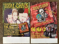 Image 4 of Total Chaos promotional posters Punk Invasion Reject Records Rob Chaos Exploited