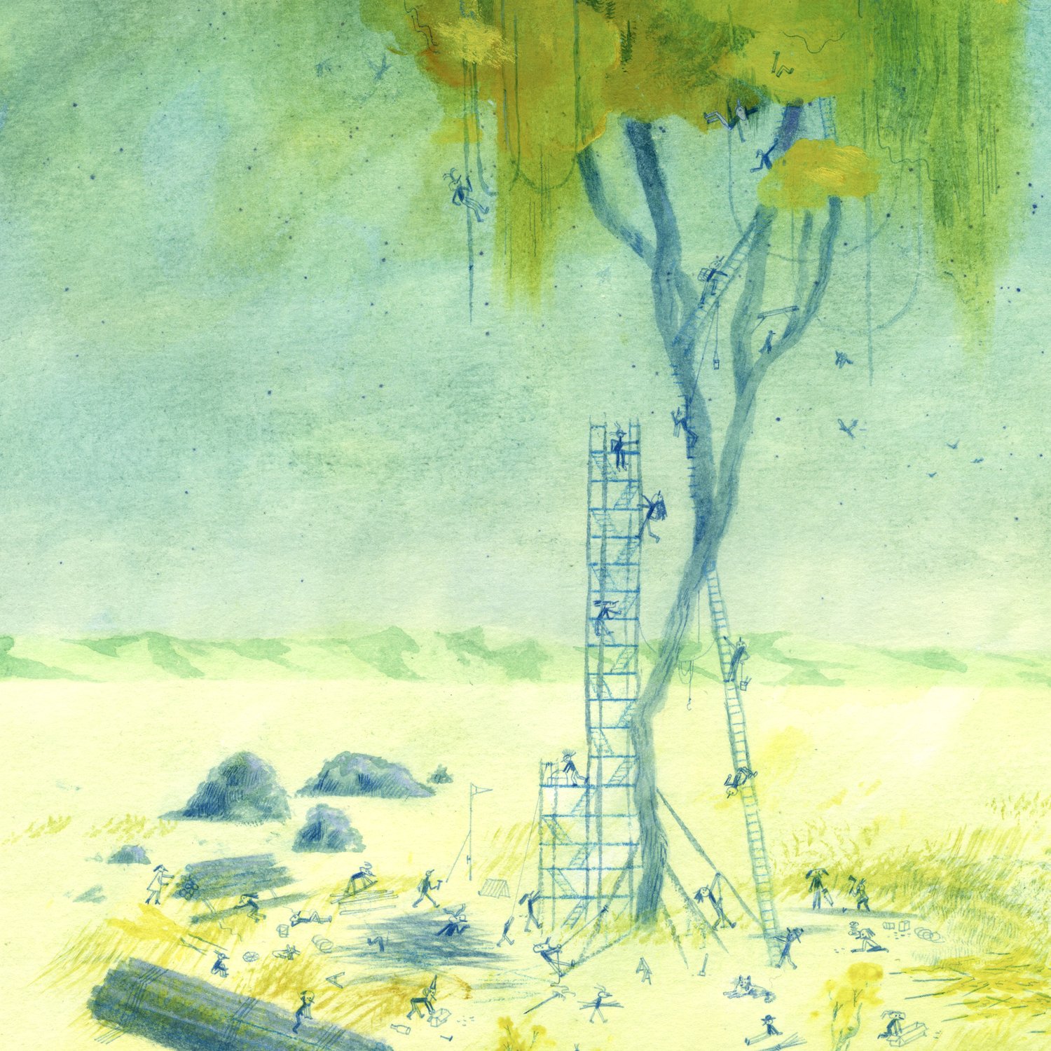 Image of BUILDING A TREE (giclée print)