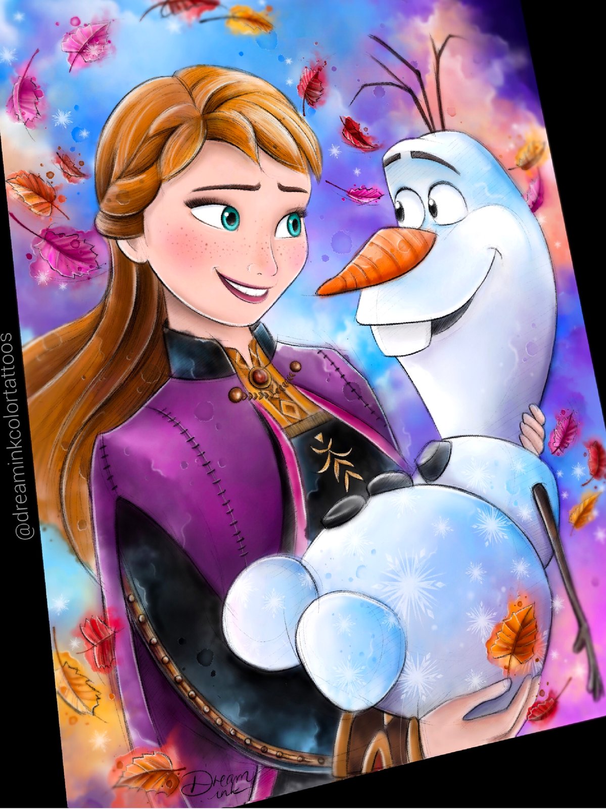 ana y olaf de frozen