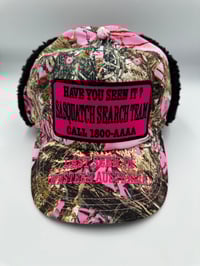 Image 1 of PINK SASQUATCH SEARCH TEAM WINTER HAT