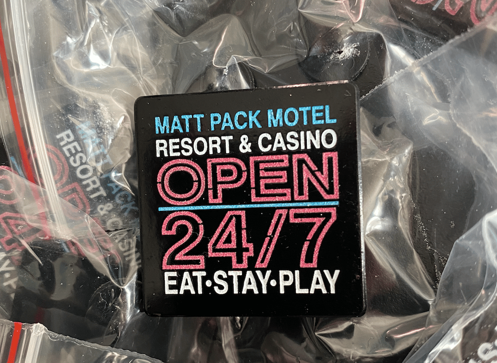 Image of Matt Pack Motel Pin 
