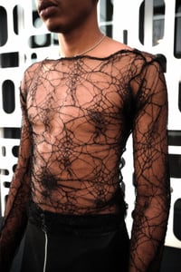 Image 1 of Spiderweb Net Shirt (Black)†