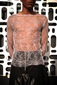 Image 1 of Spiderweb Net Shirt (Grey)†