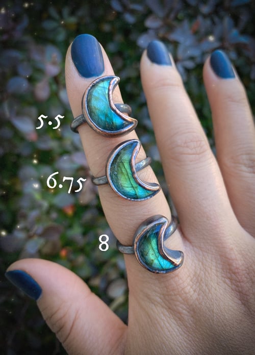 Image of Labradorite Moon Goddess Ring