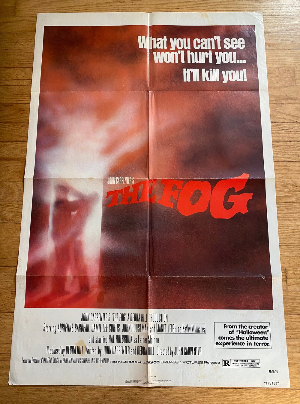 1980 THE FOG Original U.S. Style A One Sheet Movie Poster