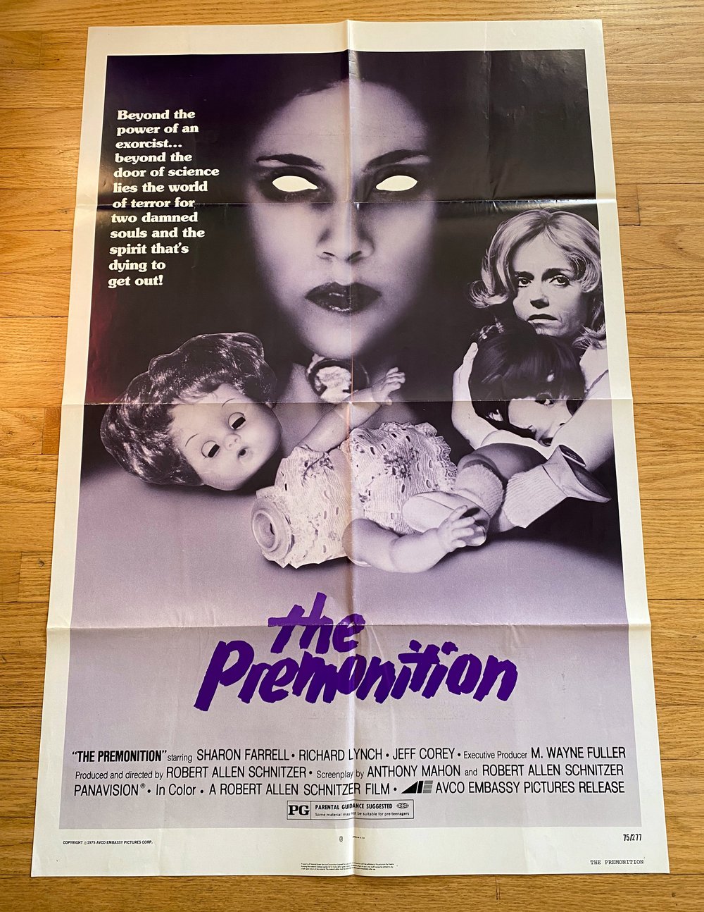 1975 THE PREMONITION Original U.S. One Sheet Movie Poster