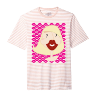 'Lip Service' Pink Striped Tee