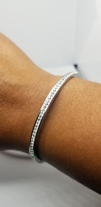 silver crystal rhinestone bangle 