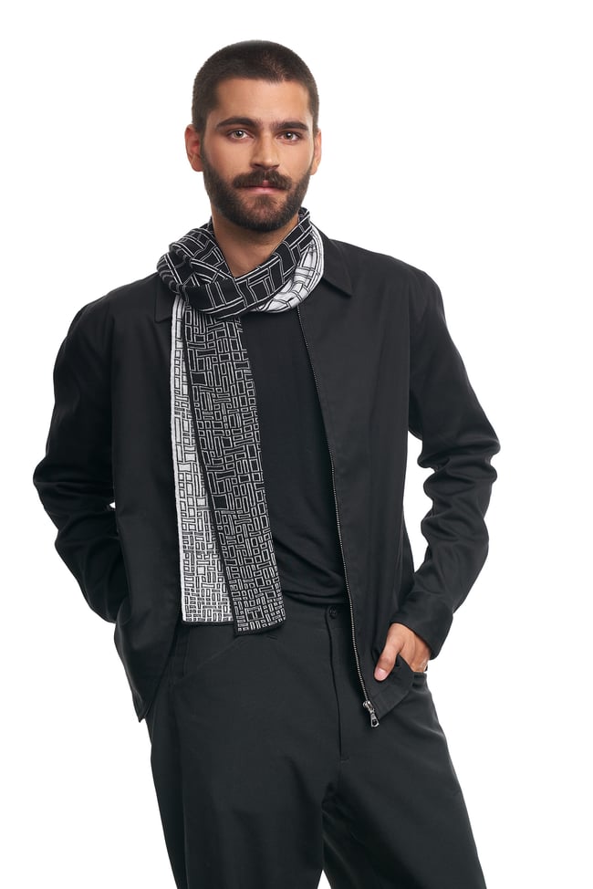THESIS black - white scarf, by Thijs Verhaar