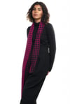 PARADIGMA black - magenta scarf, by Thijs Verhaar