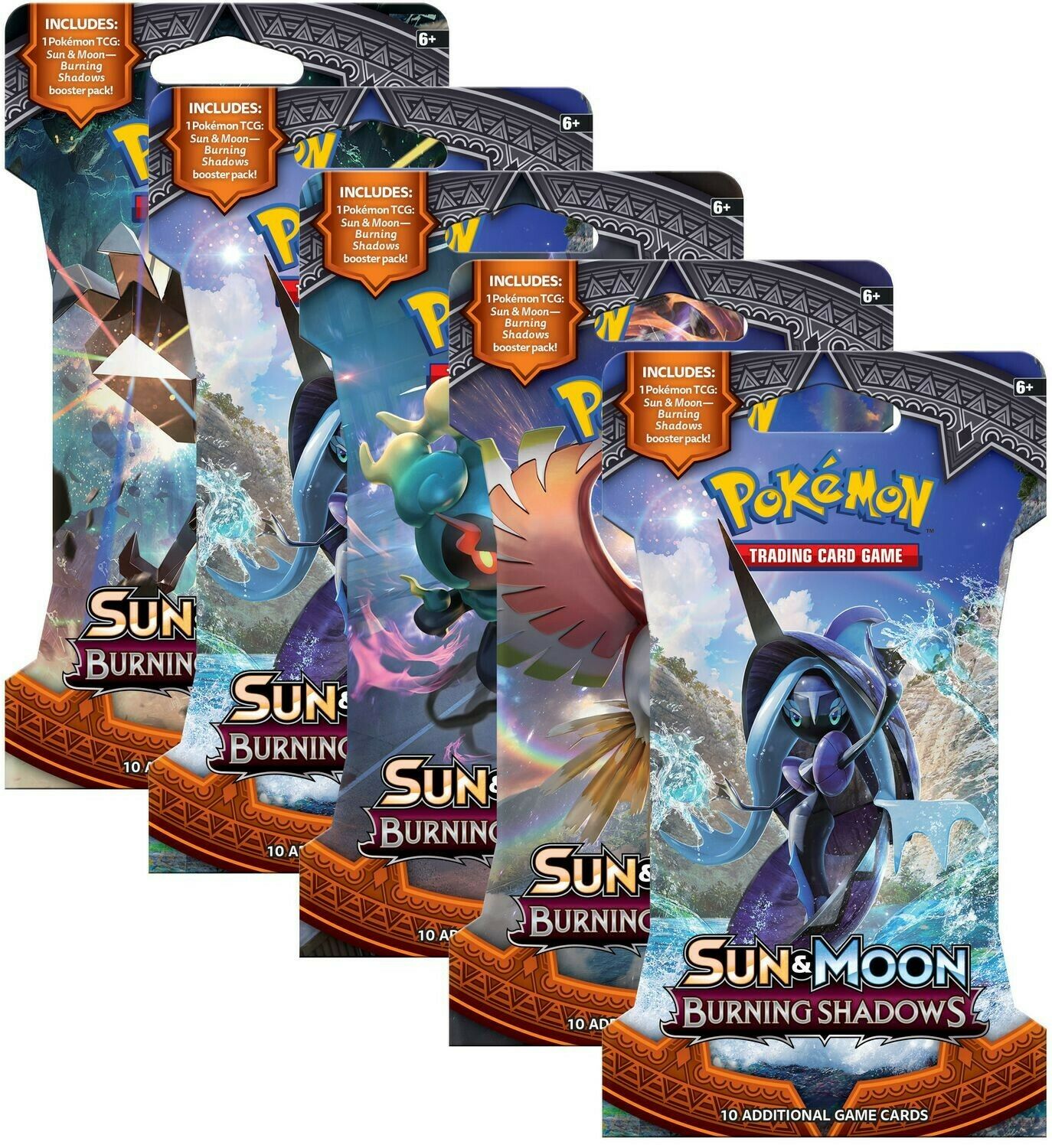 Pokemon TCG Sun & Moon Burning Shadows Sleeved Booster Packs