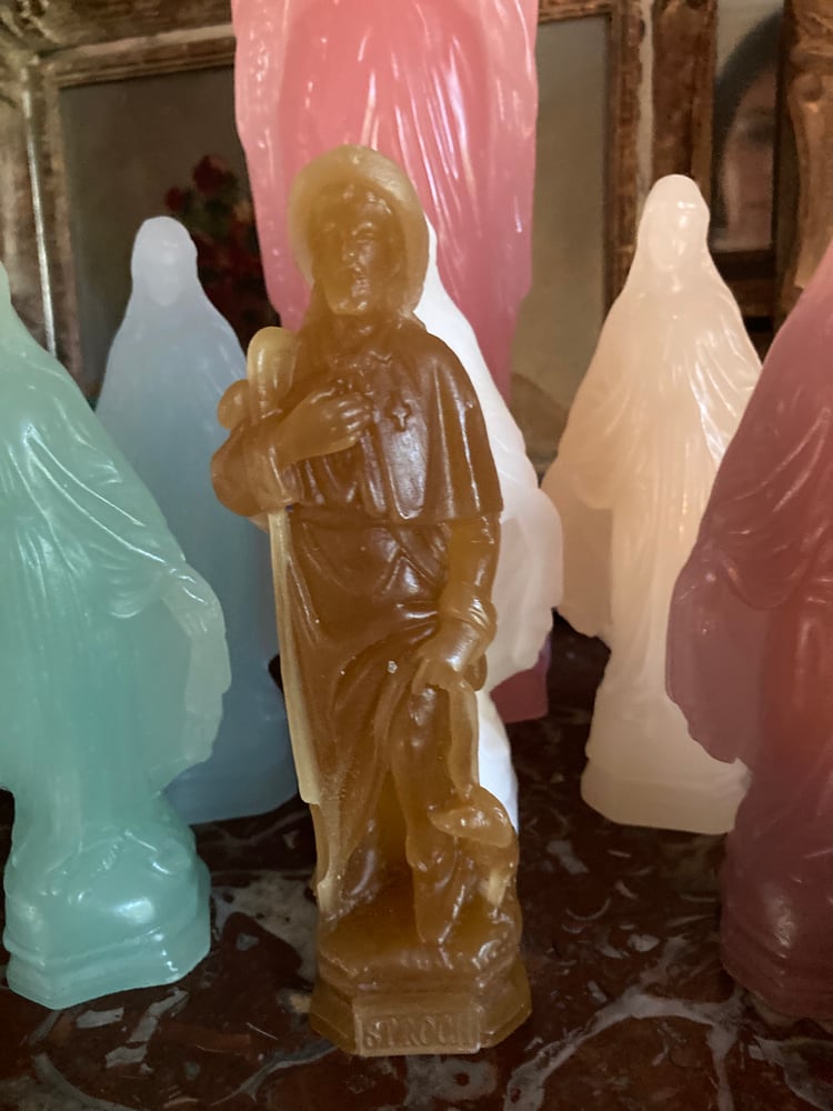 Image of Petites vierges miraculeuses et Saint Roch en cire de la Ciergerie des prémontrés 