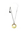 Gold lacquer & Blond horn Ring pendant 