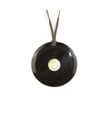 Black & White dot horn disc pendant 