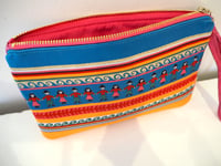 Image 2 of Worry Dolls Woven Wristlet Clutch Bag