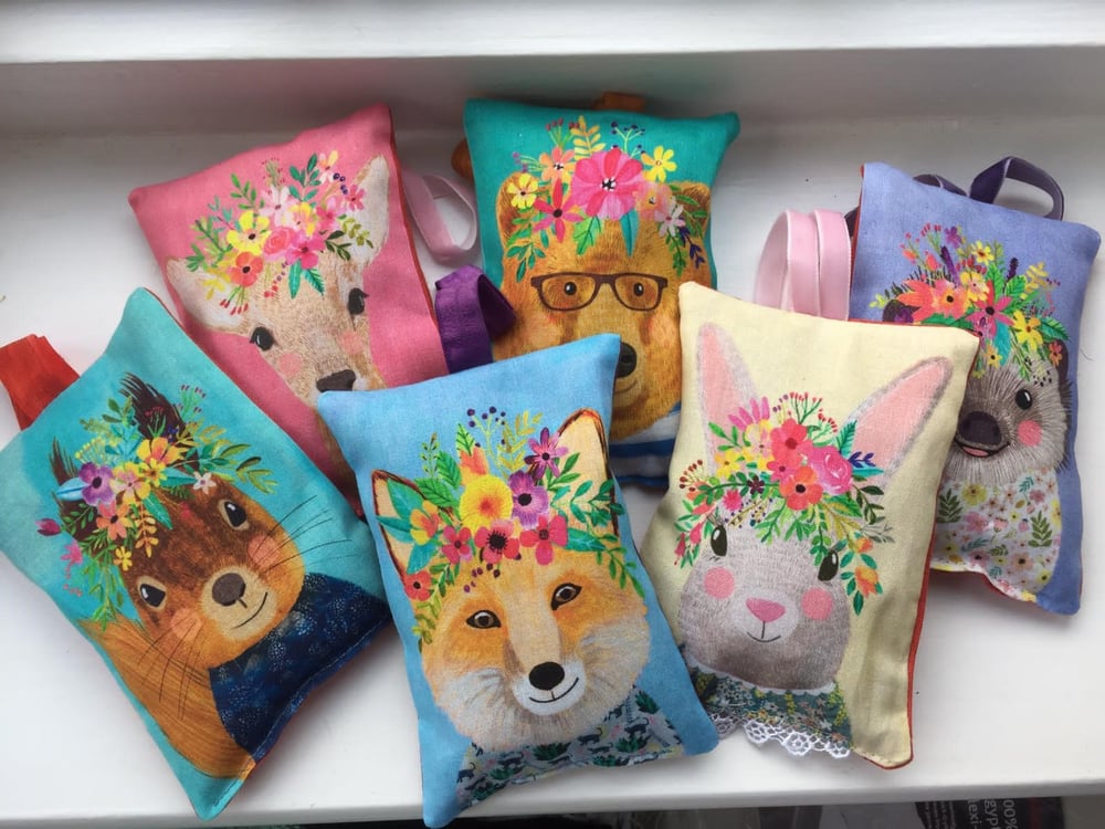 Image of Floral Forest Animal Lavender Bags