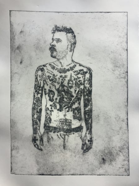 Image of 'Servadio' Drypoint. Signed and Editioned.
