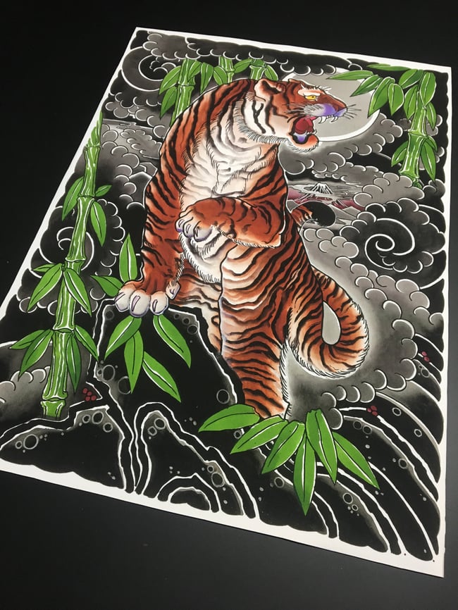 traditional korean tiger art