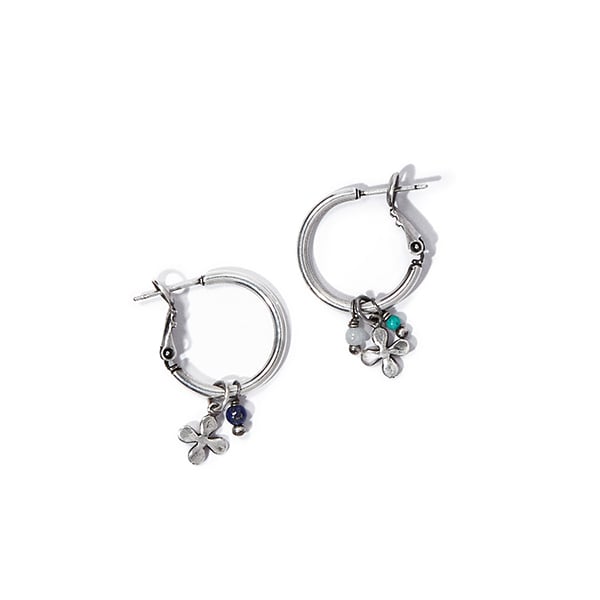Image of Boucles d'oreilles JACQUELINE plaquées argent vieilli