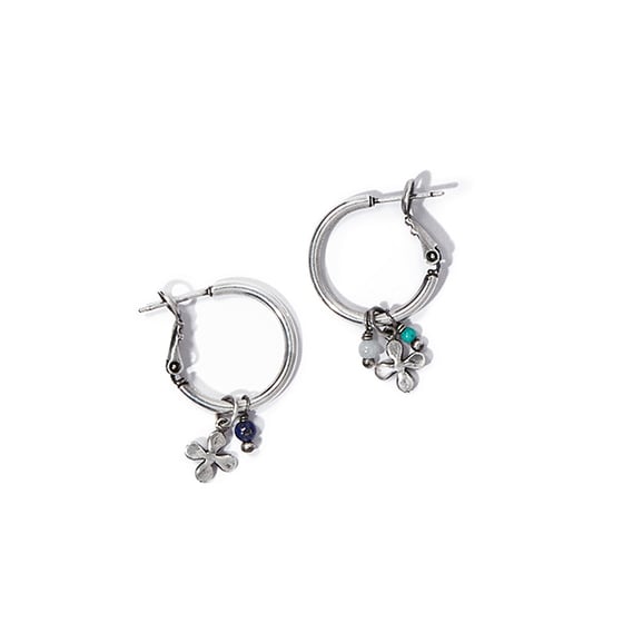 Image of Boucles d'oreilles JACQUELINE plaquées argent vieilli