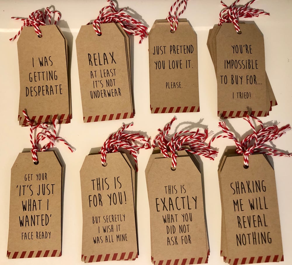 Image of LARGE Honest Christmas Gift Tags #set2