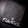 FlanRou - T Shirt 'STRADA' (Ash Black with Grey Icon)