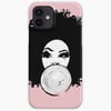Curly Afro Pretty Girl Black Hair Bubble Gum Poppin iPhone Case & Cover