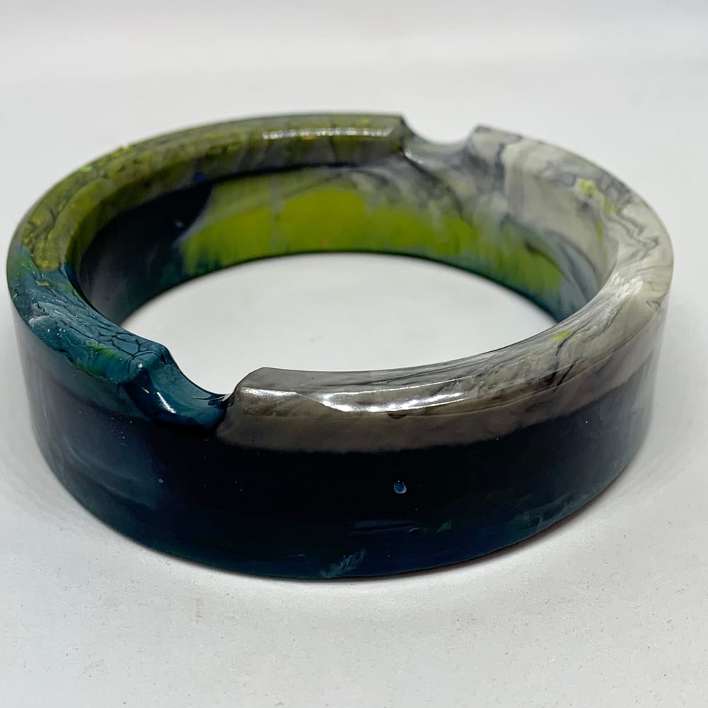 Image of Ashtray Bracelet Teals Greens Greys