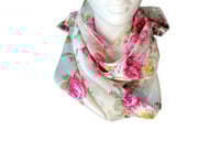 Image 2 of Rose Print Scarf 